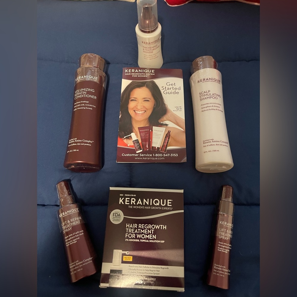 Kerinaque hair products.  Brand new in box.  Never opened.